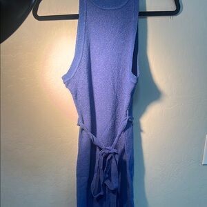 Blue Sleeveless Knit Dress